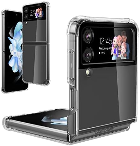 Feitenn para Samsung Galaxy Z Flip 4 5G Claro Caso, [PC rígido] [cantos reforçados] [Slim & Lightweight] Caixa de telefone protetora à prova de choque para Galaxy Z Flip 4 5G 2022