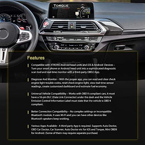 Xtrons OBD2 Android OBDII CARRO AUTOLÁRIO DO Scanner Auto Scanner Torque Especial para todos os Android Car estéreo Ford Cadillac Lexus VW Porsche BMW