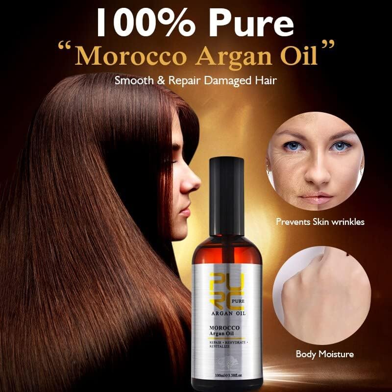 Óleo de argan de coco de 100 ml para balanceamento de cabelo Prevenção de pêlos de caspa de píuda Prevenção de frizz Reparar tratamento