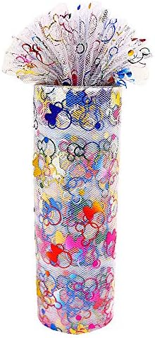 Yuanchuan Glitter Tulle Rolls 6 polegadas x 10 jardas coloridas Cartontulle Rolls Spool Fabric Tutu Para Saias Diy Casamento Enrolando