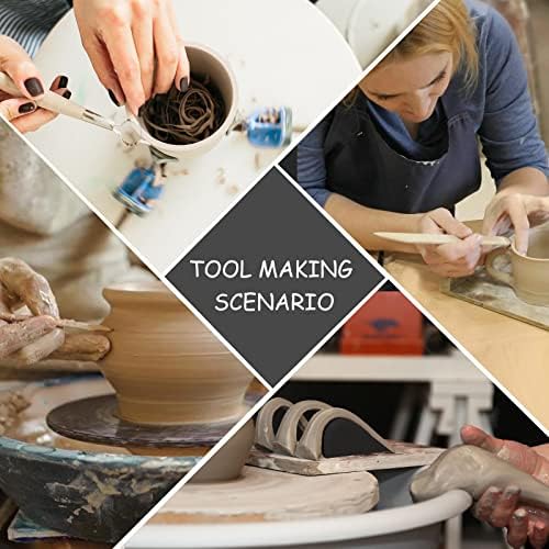 Kit de ferramentas de cerâmica, 12pcs Moldes de alça de caneca de cerâmica para argila, 5pcs de ferramentas de escultura em argila