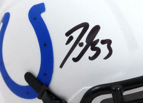 Darius Leonard autografou Indianapolis Colts Lunar Speed ​​Mini capacete -JSA W - Mini capacetes autografados da NFL