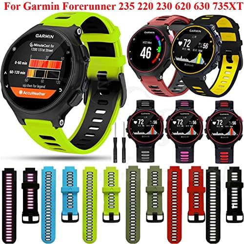 Eidkgd Watch Bands para Garmin Forerunner 235 Straps Silicone Preerunner 220/230/335/620/630/735XT/235 Substituição de Lite