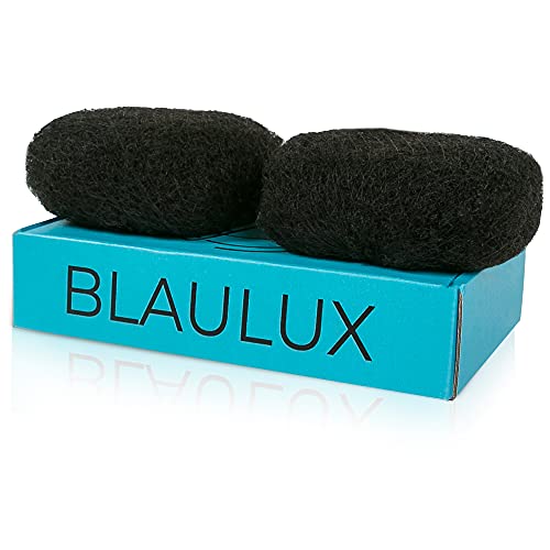 Blaulux Afro Bulk Human Hair -2 peças -2, preto natural, 8 polegadas - Faça/repare a extensão Locs, trança afro, torce .