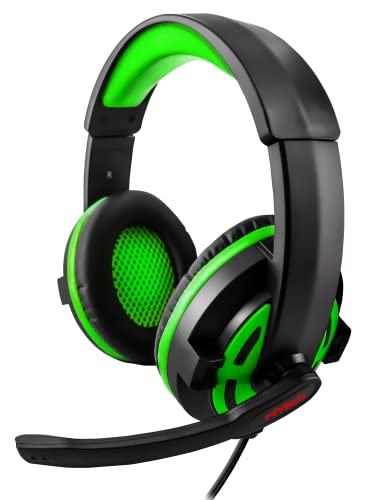 NYKO NX -2600 fone de ouvido com fio para o Xbox One - fones de ouvido leves com microfone ajustável - compatível com Xbox 1, Xbox X | S, Switch, PS4 e PS5 - Xbox One Acessórios