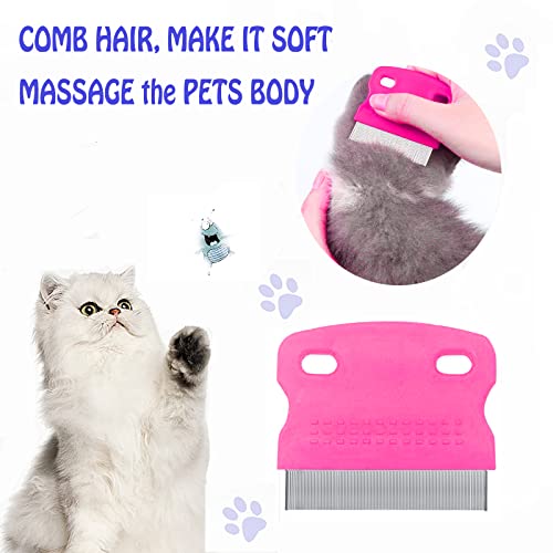 4 PCS Kit de preparação para animais de estimação para gato de cachorro e cachorro de cabelos curtos e penteado de cachorro, pente