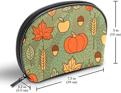 Tbouobt Makeup Bag Zipper Bolsa Travel Organizador cosmético para mulheres e meninas, Ação de Graças Fall Pumpkin Wheat Lovely