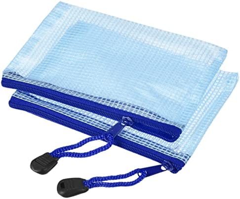 Meccanixity Mesh Zipper Bags, bolsos de documentos de tamanho B8 Bolsas de bolsas Bolsa para bolsas para material