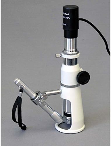 Microscópio de medição portátil do AMSCOPE H250, ampliação de 20x e 50x, 17 mm de campo de visão, inclui luz de caneta