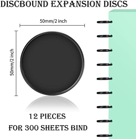 12 peças 2 polegadas Discos de expansão Discos grandes discos pretos anéis de pastagens de expansão plástico discos
