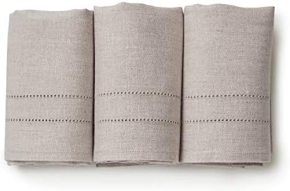 Toalhas de mão em casa solino Conjunto de 3 - toalhas de mão de linho puro leves 14 x 24 polegadas - artesanais
