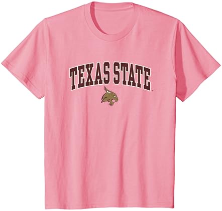 Crianças do Texas Bobcats Kids Arch Over Pink Oficialmente licenciado camiseta