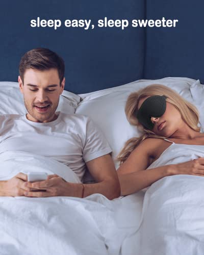 Ezona Sleep Masks for Men Mulher, confortável máscara de olho com contornos em 3D para dormir 99% Bloqueando a máscara