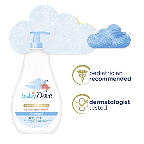Baby Dove sensível Cuidado com a pele para o banho de bebê Rico para umidade rico em umidade e hipoalergênico 20 oz 1 ct