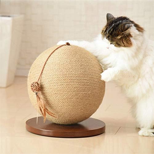 N / C Brinquedos Pet, Sisal Cat Scratching Board, Gato semi-circular Rispando o brinquedo de gato, pode girar 360 graus para adicionar diversão, adequada para a sala de estar