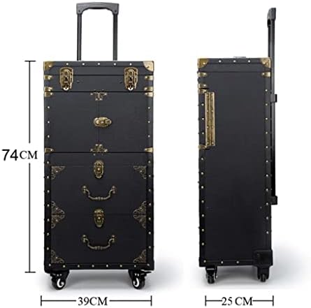 Zlxdp pvc hard shell dura designer de grande capacidade Caso cosmético Caixa de bagagem multifuncional de bagagem de bagagem