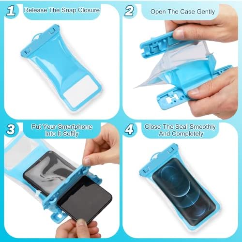 Urbanx Universal Watero Proove Phone Bolsa Caso de celular de bolsa seca projetada para Blu Studio J1 para todos os outros smartphones de até 7 - azul