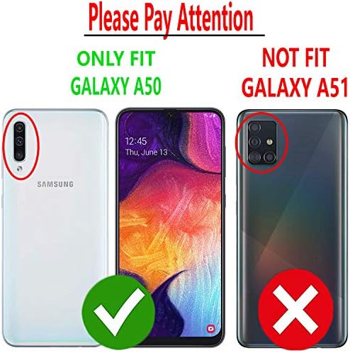 Caixa Samsung A50 Starsung, Caixa Samsung Galaxy A50, [não se encaixa na Samsung A51] com [Protetor de vidro temperado incluído]