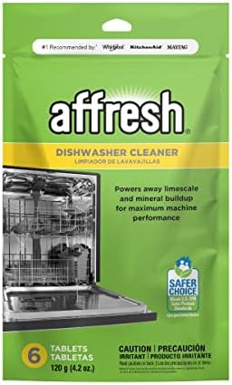 Limpador de lavador de louça Affresh, ajuda a remover resíduos de escala de limas e odor, 6 comprimidos