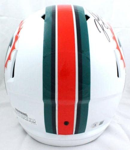 Jason Taylor autografou F/S Miami Dolphins 97-12 Capacete de velocidade com HOF-BAW-Capacetes NFL autografados