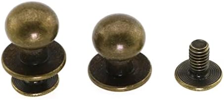 E-Out excelente 15pcs 10mm de bronze redonda de botão da cabeça parafuso parafuso de parafuso parafuso de barca