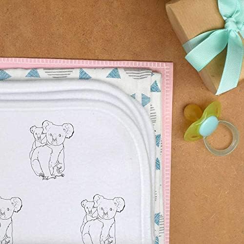 Azeeda 'Koala Mother & Baby' Baby Burp/Wash Ploth