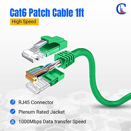 Cabo CAT6 Ethernet 1ft - snagless - UTP - 24AWG - 550MHz - CABO DE PACTO CAT6, CAB CAT 6 PACTH, CAT6 ETHERNET CAB
