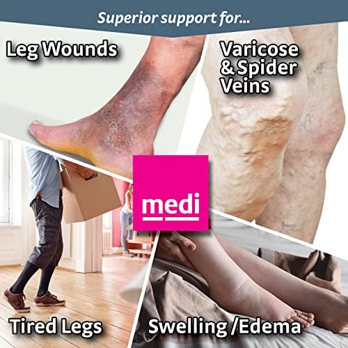 Mediven Plus para homens e mulheres, 30-40 mmhg, meia compressão de bezerro, dedo do pé aberto