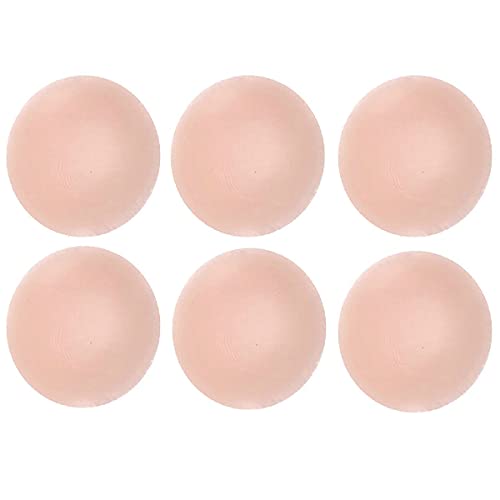 Fzbnsrko 3 pares naturais redondos de silicone reutilizável tampa de mama adesivo de mama pastely pasties para mulheres mulheres