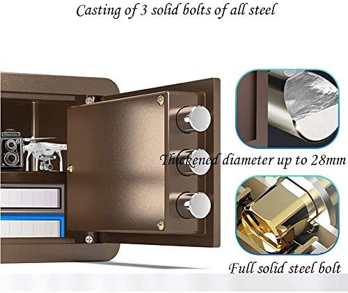 Segurança ZCF cofres Pequena Segurança Seguro, Gabinete Eletrônico Digital Seguro com Caixa de trava de ancoragem de parede