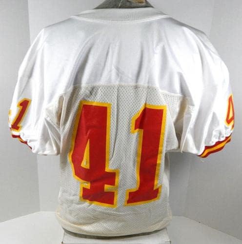 Kansas City Chiefs #41 Jogo emitiu White Jersey 42 DP34346 - Jerseys de Jerseys usados ​​na NFL não assinada