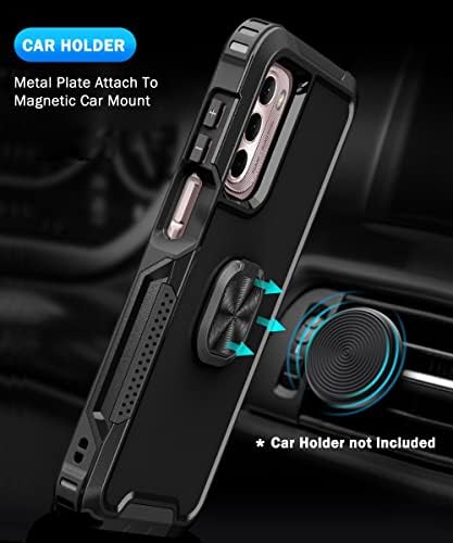 Capa de telefone compatível com Motorola Moto G Stylus 2022 4G/5G Caixa, capa de telefone protetora à prova de choque de silicone, telefone celular com um choque de choque de Kickstand de 360 ​​°
