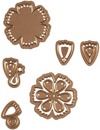 Spellbinders S2-173 Die D-Lites Scrappy Cat Flower Crafty Six gravado/Wafer Dies finos