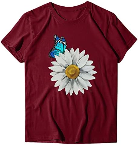 Tops, camisetas e blusas femininas, camisetas gráficas de flores da margarida inspiradora camiseta