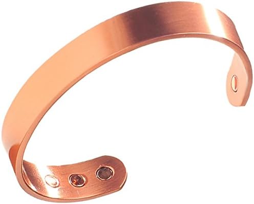 Pulseira de golfe magnética de cobre puro de terapia terrestre - dimensionamento ajustável - para homens e mulheres