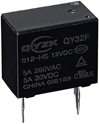 BELOF 10PCS QY32F Normalmente revezamento da placa de circuito aberto 0,2W 5V 12V Relé de 4 pinos para casa inteligente