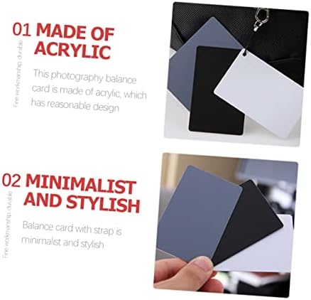 Solustre 4 PCs Card de balanço branco Correção de cor digital Ferramenta de correção fotografia Catch Cards Film Video Video Video