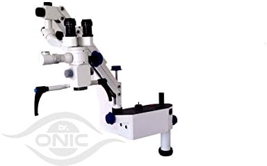 Iluminação LED ENT Microscópio de operação de 5 etapas Tipo de montagem na parede com tela de LED, divisor de feixe, câmera de