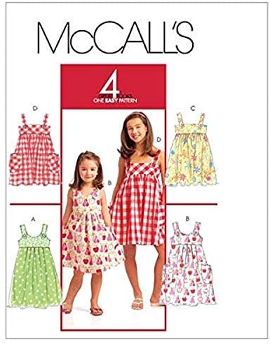 Padrões de McCall M5613 Vestidos de Crianças/Meninas, Tamanho CHJ