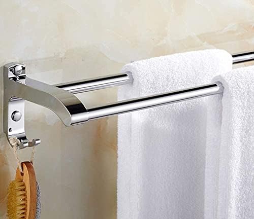 -Fazenda, barra de toalha de toalha, aço inoxidável 304 toalhas penduradas em alongamento para o banheiro de banheiro único poste de toalha dupla de toalha banheiro de 50cm/a