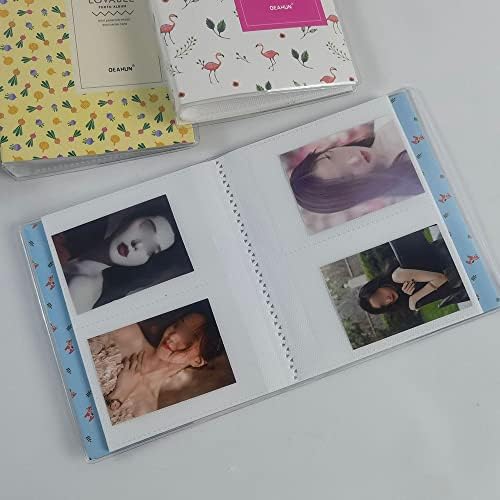 Pigiaoka 2 pacote mini álbum de fotos, suporte para fotocard de 3 polegadas de 3 polegadas 84 bolsos álbum de fotos fofo pequeno álbum para fotos de fotos