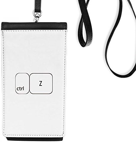 Símbolo do teclado Ctrl Z Art Deco Gift Fashion Phone Purse Goleting Polícia para celular bolsa preta bolso preto