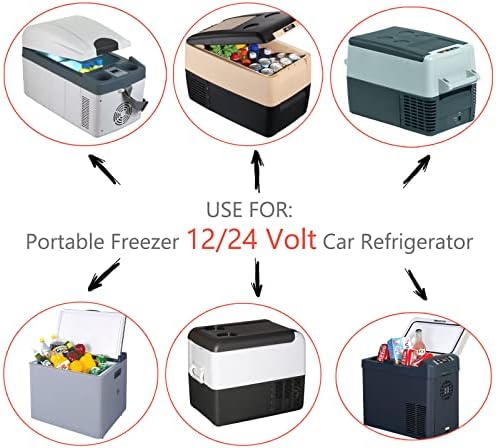 12V/24V DC Cigar de cigarro de cigarro Plugue mais claro Cabo de alimentação DC Compatível com Alpicool/Dometic/Arb/Ausranvik/Iceco portátil geladeira geladeira geladeira