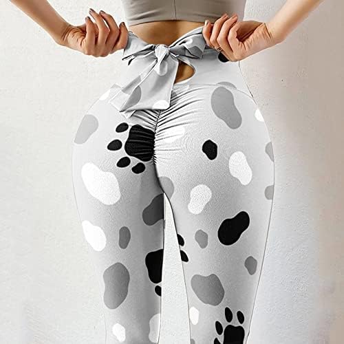 Bolsas de calças de ioga imprimindo perneiras Farra da cintura High Women Yoga Fitness Calças de ioga de leopardo Plus Plus