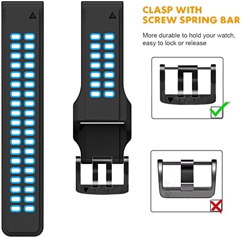 KGDHB 22 26mm de faixa de vigilância para Garmin Fenix ​​7 Fenix ​​6 5 5PLUS 935 945 Silicone EasyFit Wrist para Fenix ​​7x 6x 5x WatchBand