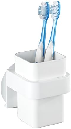 Wenko Static-Loc-Loc escova de dentes, porta-escova de dentes montados na parede, porta-escova de dentes brancos, suporte