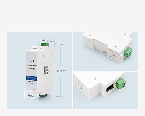 Lubeby Smart Din Rail RS485 para conversores Ethernet Compact Ethernet Serial Servers USR-DR302 x 3 Conjuntos