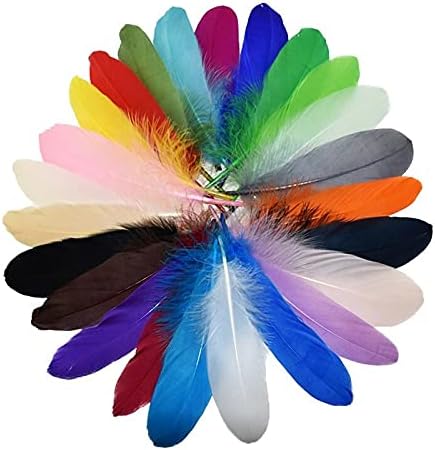 ZAMIHALAA 10/100PCS POLO HUSTO FEETHERS DIY PENHAS PARA JOIXAS FAZENDO DE JOIXAS Decoração de casamento Chapéu Plumas Acessórios 13-20cm - Feathers de laranja - 10pcs