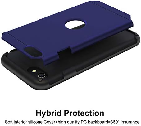 ImpactStrong Compatível com a caixa do iPhone SE 2020, Slim Hovery Duty Dual Camada Cobertura de Proteção Pesada - Blue Navy
