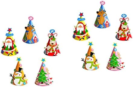 10 PCS PAPEL DE PAPEL DE CRANTO DE CHATOON PADRÃO DIY HAT Party Celebração Capéu de ornamento para crianças Decorações